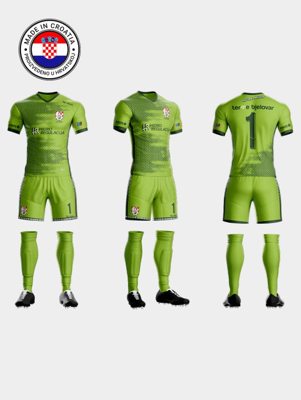 NK Bjelovar - dres + hlačice + štucne zeleni (golmanski)
