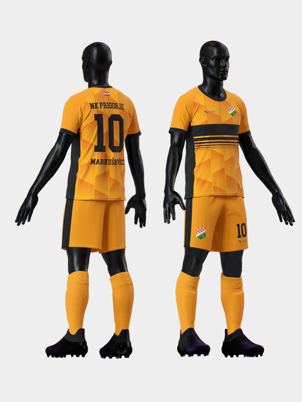 NK Prigorje Markuševec - custom design dres + hlačice + štucne narančasti (golmanski)