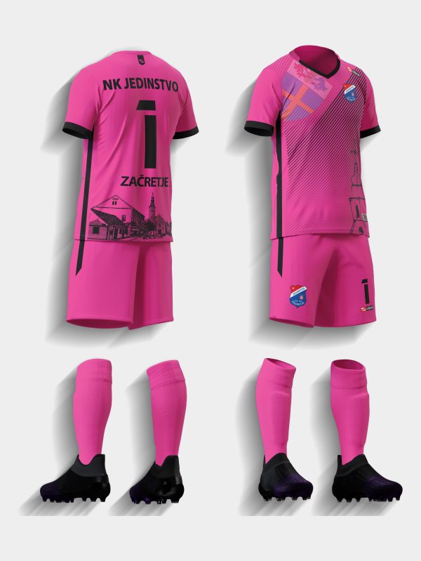 NK Jedinstvo Začretje - golmanski dres + hlačice + štucne rozi